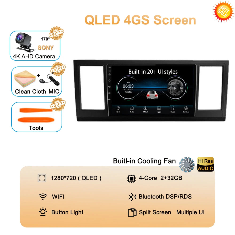 CERTIFIED - Android 15 Car Radio For VW Volkswagen Caravelle 6 T6 2015 - 2020 QLED Screen