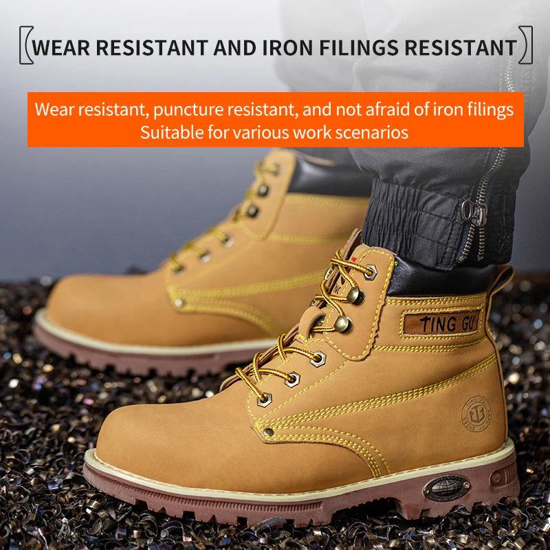 Waterproof Non-slip Boots - Leather Suede with anti-smash