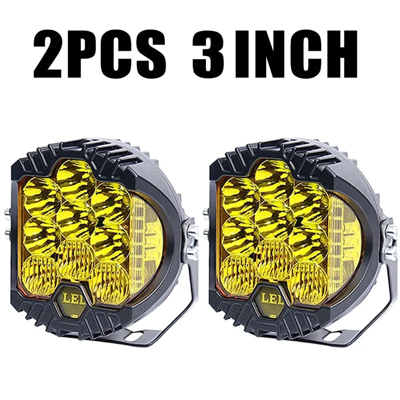 Automobile LED Sport Work Lamps for Lada Offroad 4X4 vehicle Auxiliary Lights led 7 INCH Combo Driving Lamp Headlamp