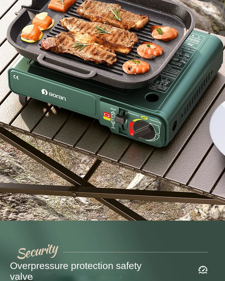 Camping Stove Gas Portable Windbreak Foldable