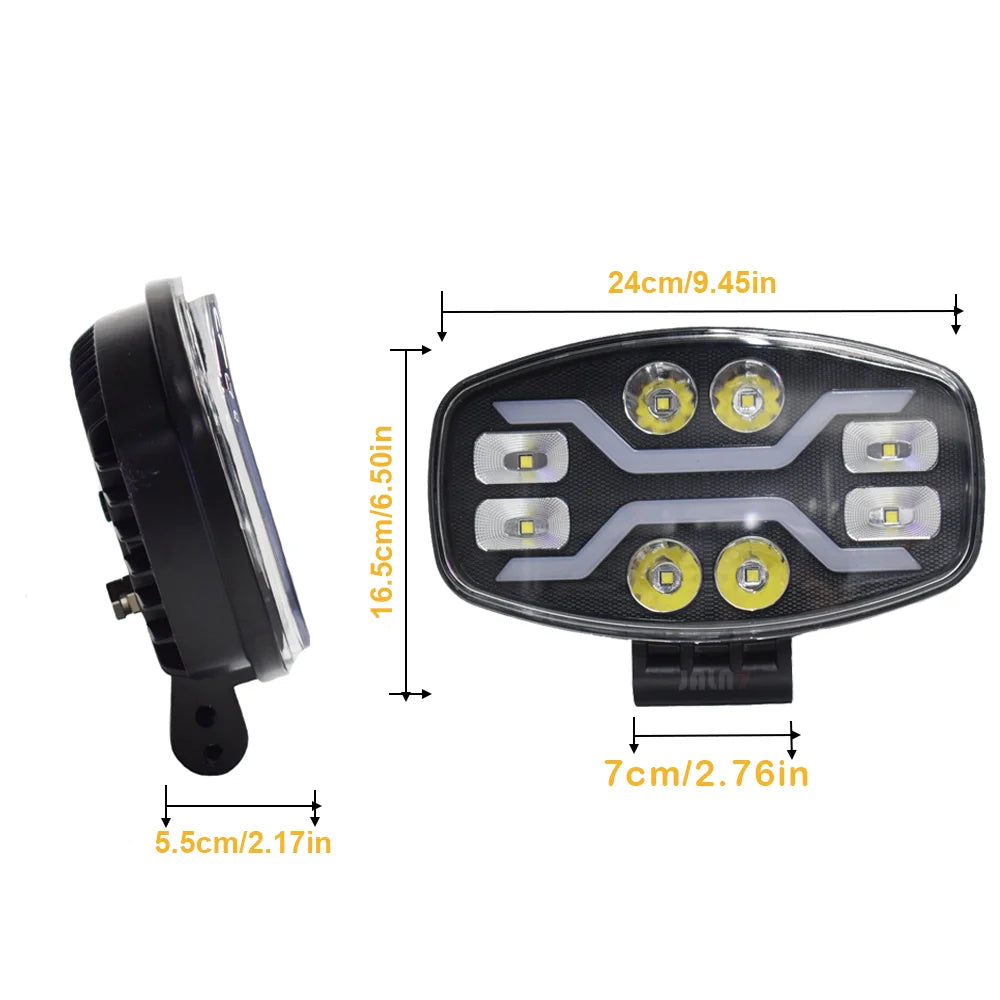 JALVN7 LED Driving Spotlight t DRL Yellow/White 100W 22000LM