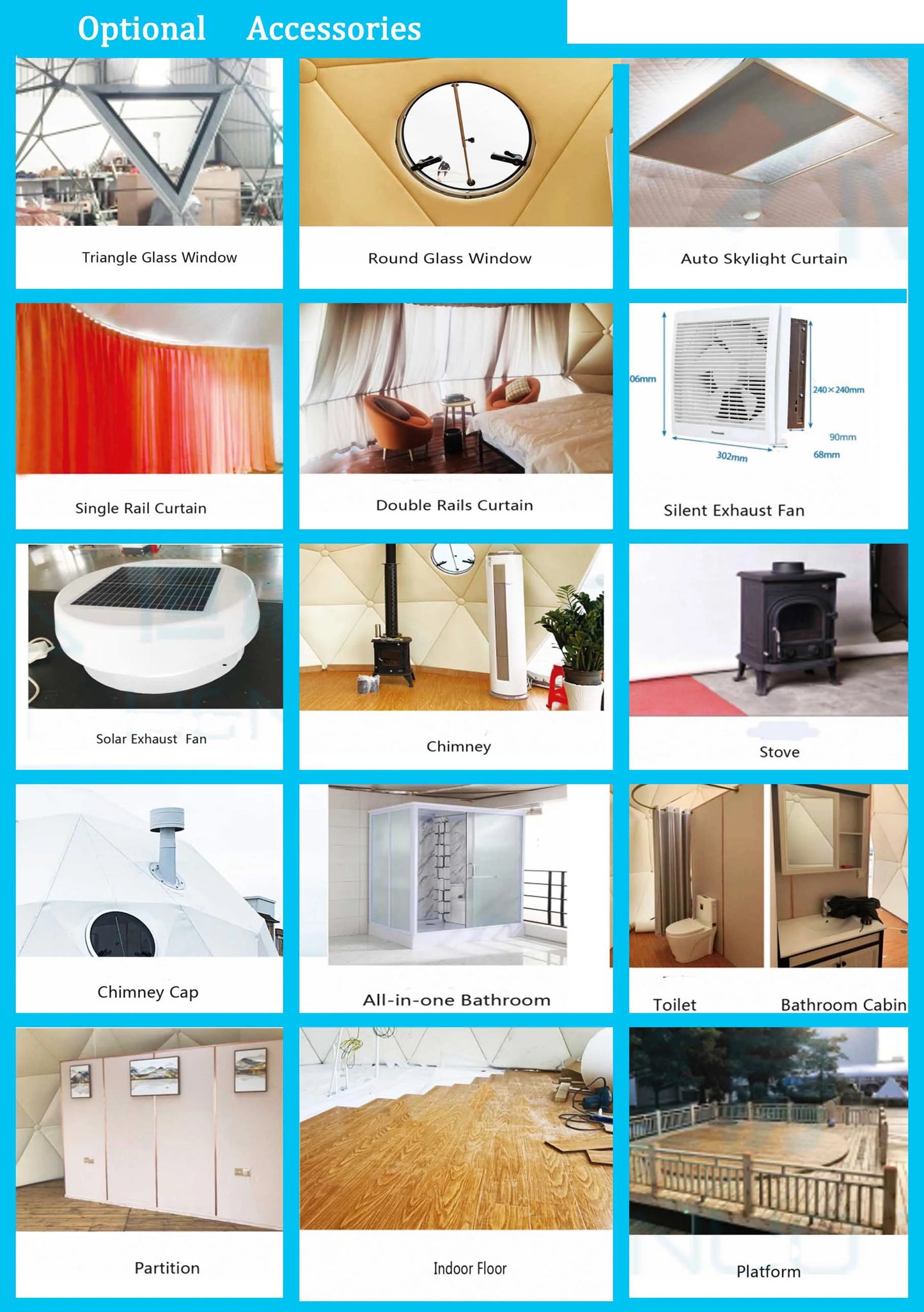 RUIDONG - Waterproof PVC Dome tent. Quick to install.