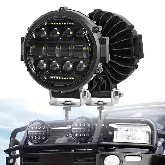 7 Inch 150W Round Spot LED Pods Light Bar High/Low Beam DRL led work Driving Lamp for Truck Jeep Off Road SUV UTV ATV Fog LED