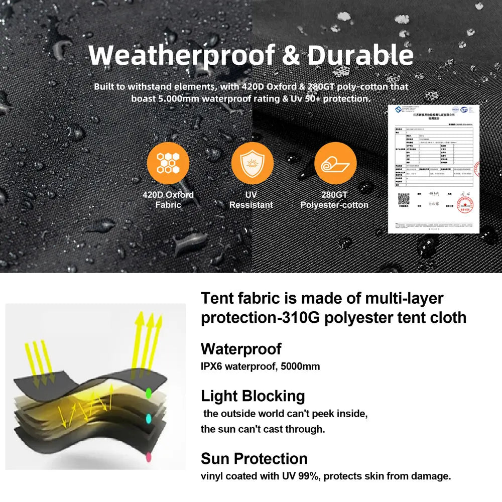 Universal SUV - RTT Quick Car Roof Tent Large