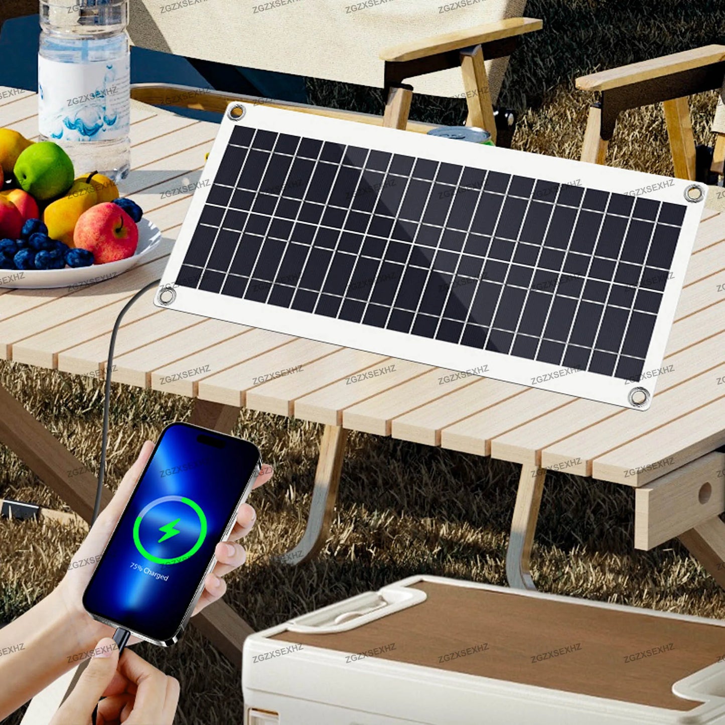 200W Solar Panel Kit, Portable Monocrystalline Solar Charger with Controller for Power Bank.