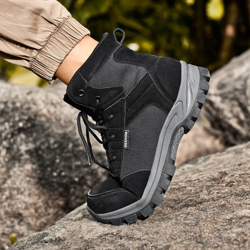 New Autumn-winter High-top Outdoor Boots - Desert Boots, Anti-slip and Wear-resistant Hiking Shoes, Mountaineering Shoes