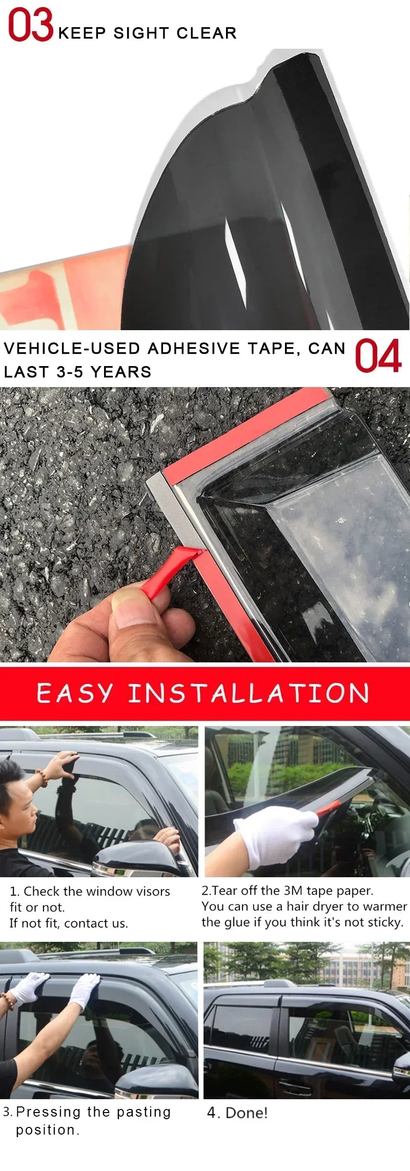 Window Visor for SUZUKI JIMNY 1998-2018