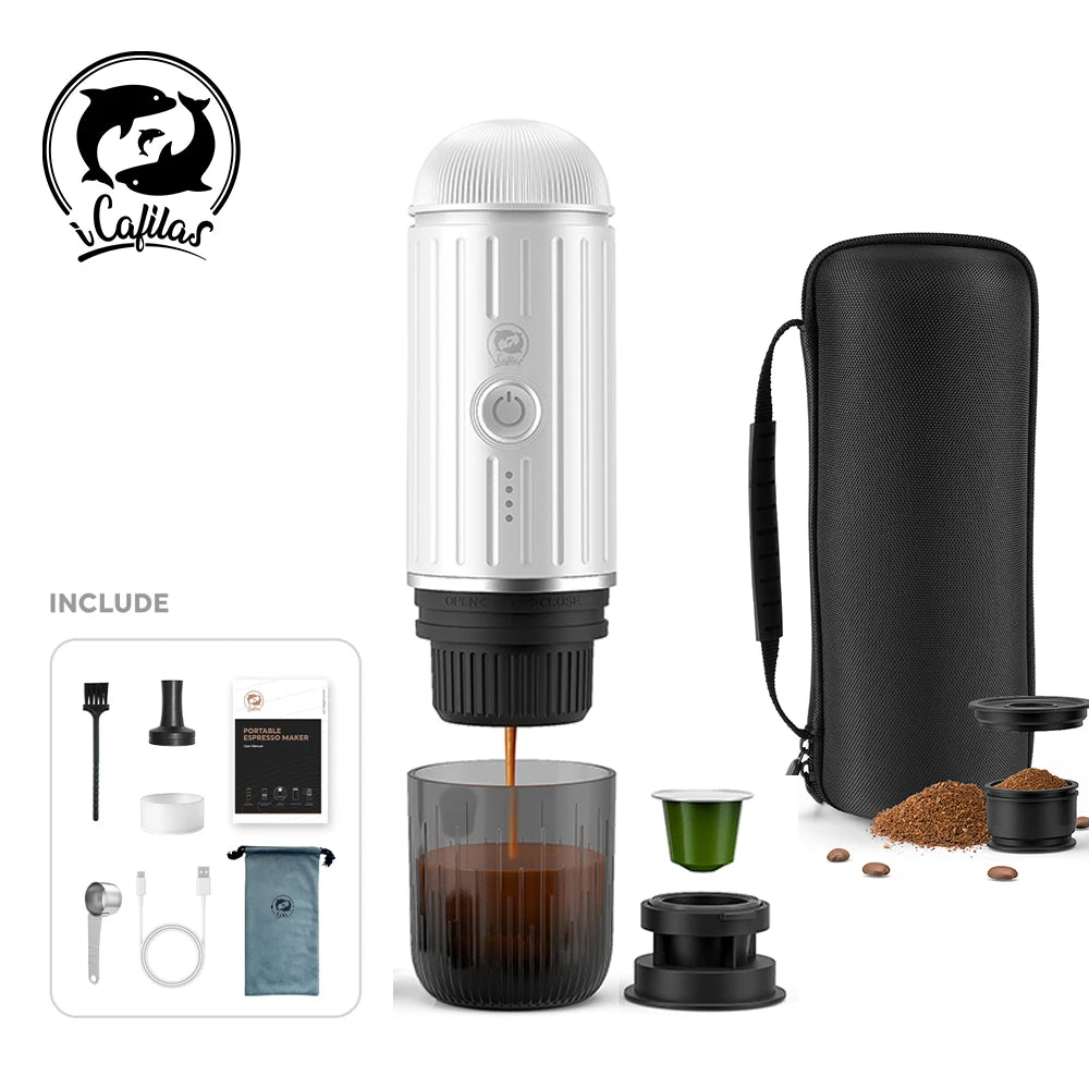 i-Cafilas: Auto, Wireless Electric Espresso Maker Fit Nespresso Capsule & Coffee Powder