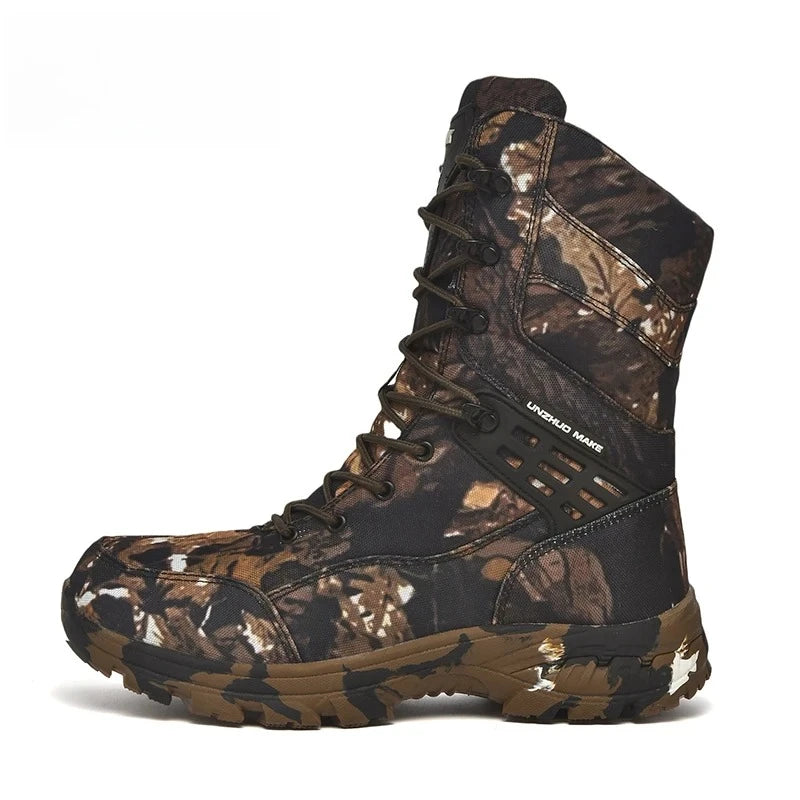 Men's Camouflage Tactical British Desert Boots. Waterproof.