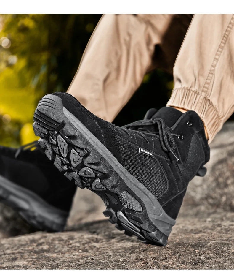 New Autumn-winter High-top Outdoor Boots - Desert Boots, Anti-slip and Wear-resistant Hiking Shoes, Mountaineering Shoes