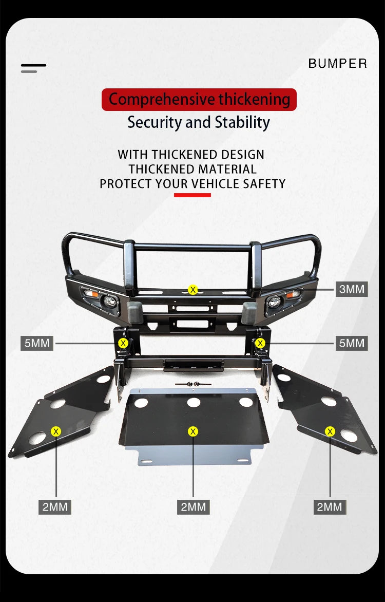 Auto Bumpers For Jimny 2018+ Car Front Bumper Steel Material With Body Kits Bull Bar