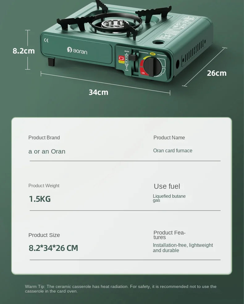 Camping Stove Gas Portable Windbreak Foldable