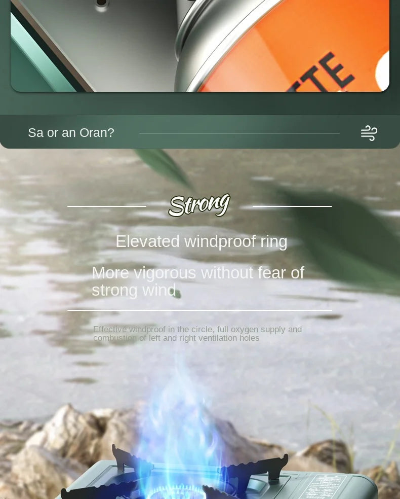 Camping Stove Gas Portable Windbreak Foldable