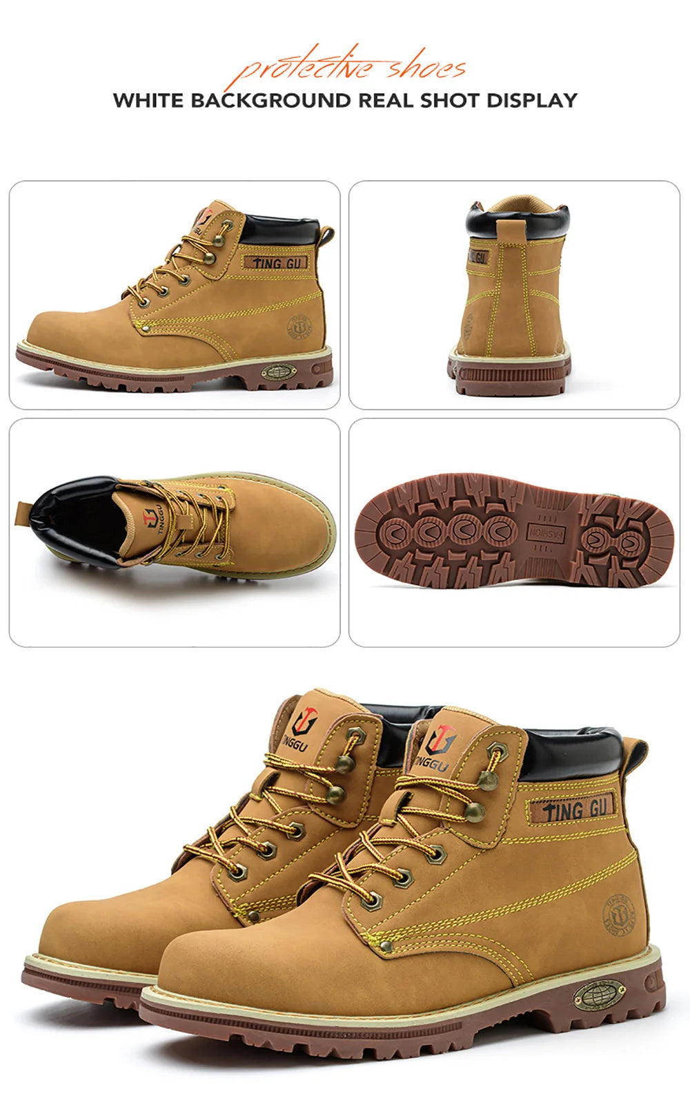 Waterproof Non-slip Boots - Leather Suede with anti-smash