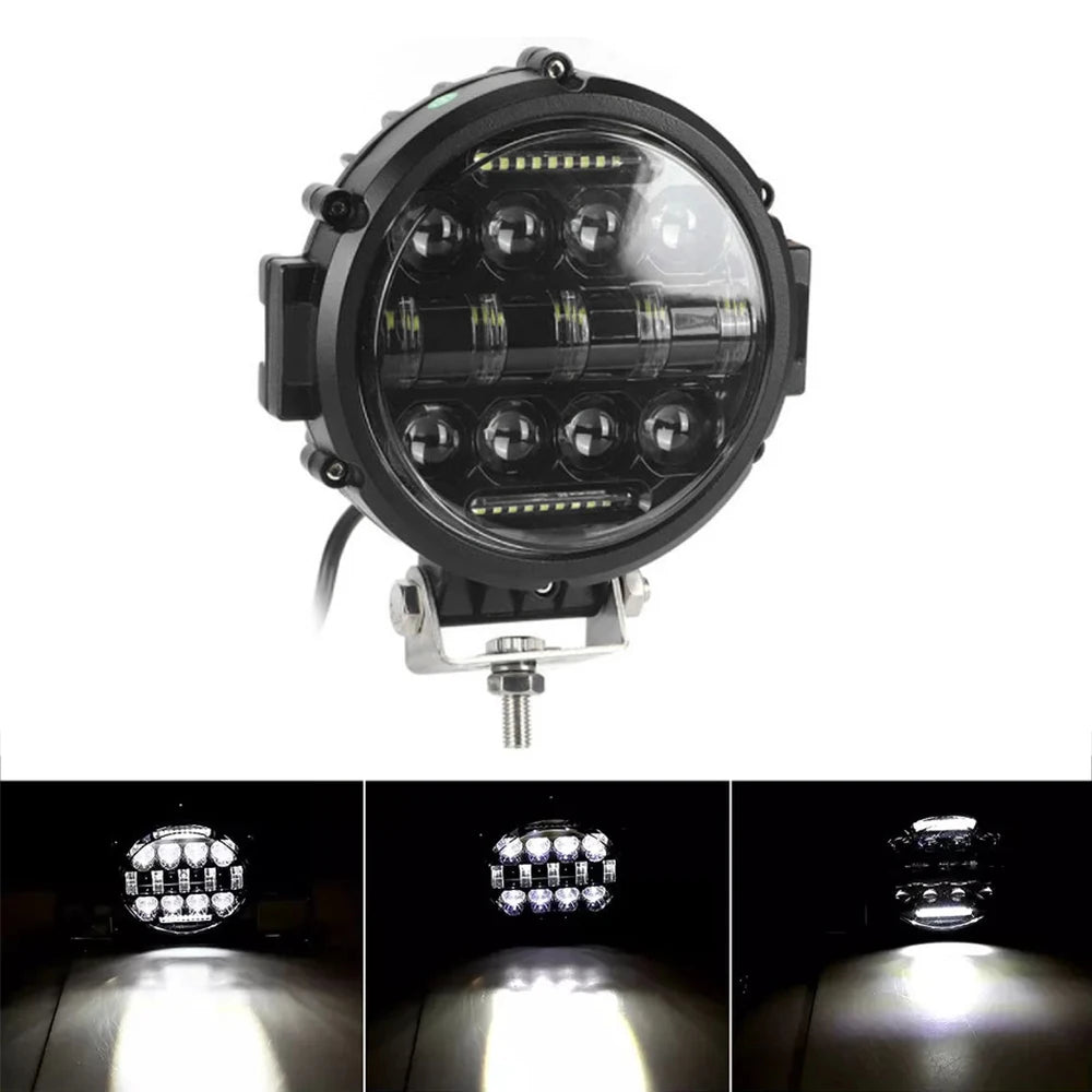 7 Inch 150W Round Spot LED Pods Light Bar High/Low Beam DRL led work Driving Lamp for Truck Jeep Off Road SUV UTV ATV Fog LED