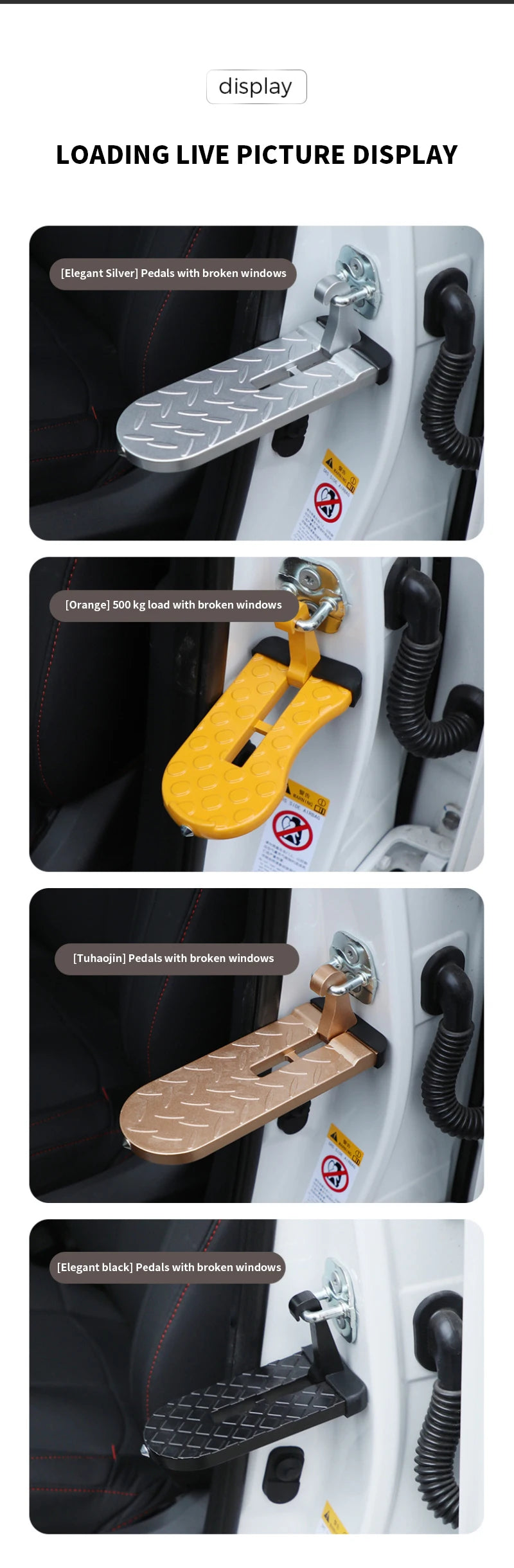 Car Door Step Safety Hammer Universal Auto Roof Rack Step. Designed for Suzuki Jimny but fits all SUV.