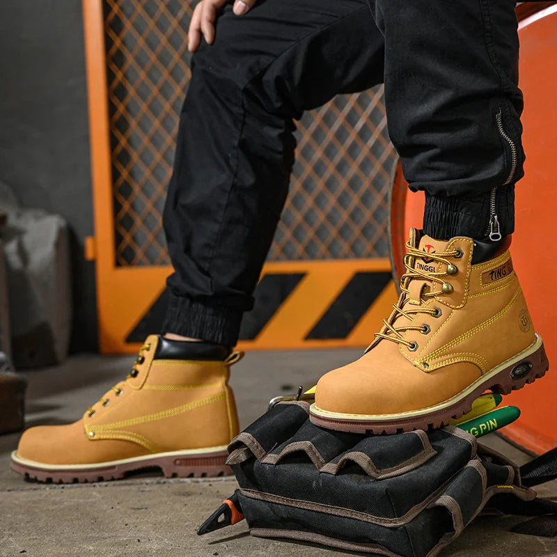 Waterproof Non-slip Boots - Leather Suede with anti-smash