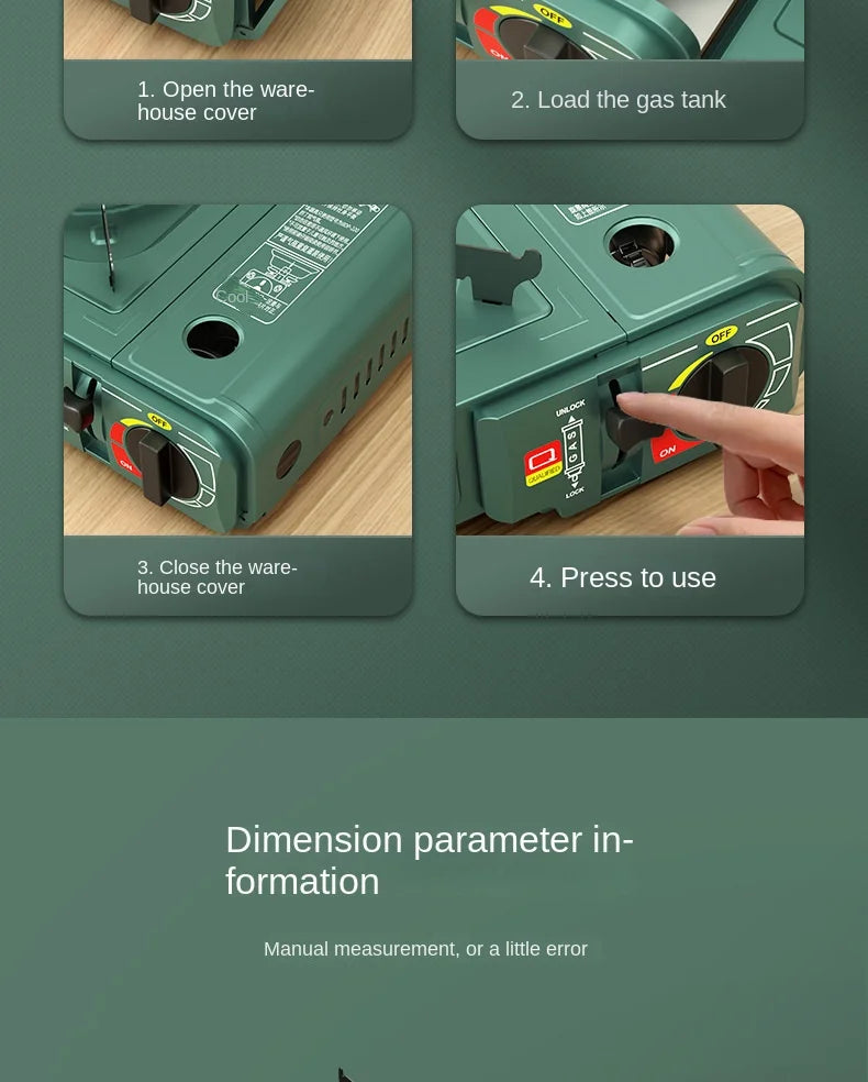 Camping Stove Gas Portable Windbreak Foldable