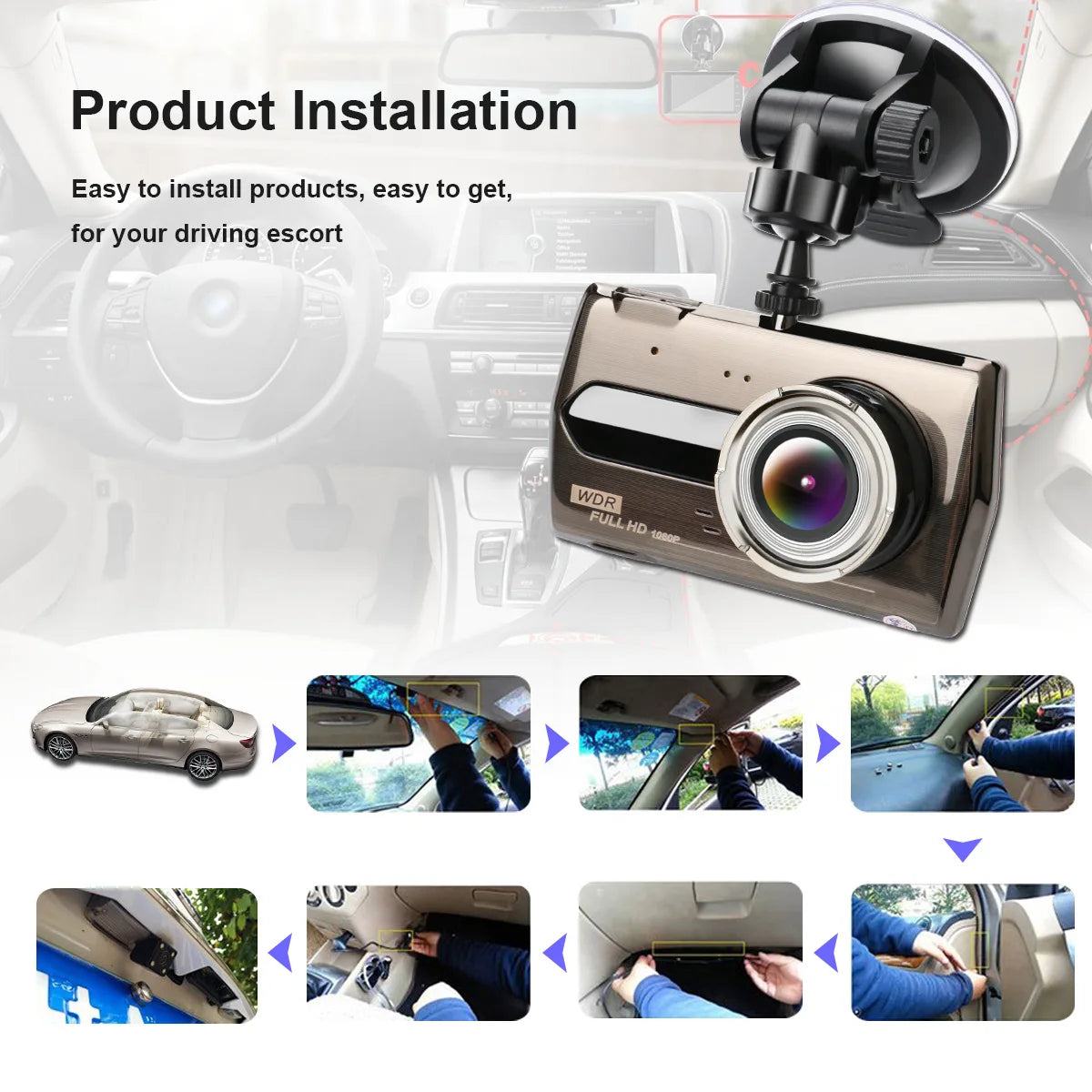 Dash Cam WiFi GPS Car DVR HD 1080P Drive Video Recorder Black Box Dashcam Night Vision Vehicle Camera Car Accessories Registrar
