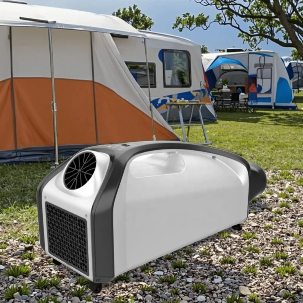 Camping Air Conditioner 2550BTU DC 24V AC100-240V ECO/MAX