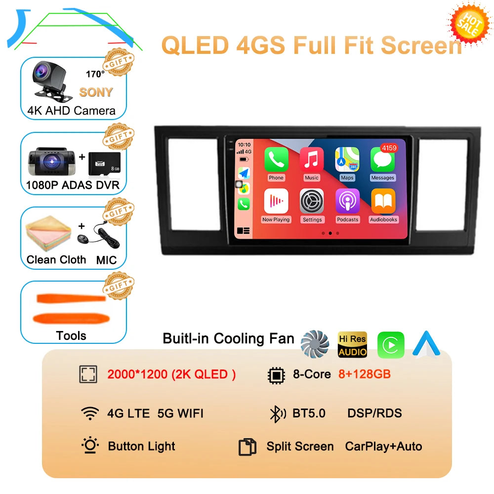 CERTIFIED - Android 15 Car Radio For VW Volkswagen Caravelle 6 T6 2015 - 2020 QLED Screen