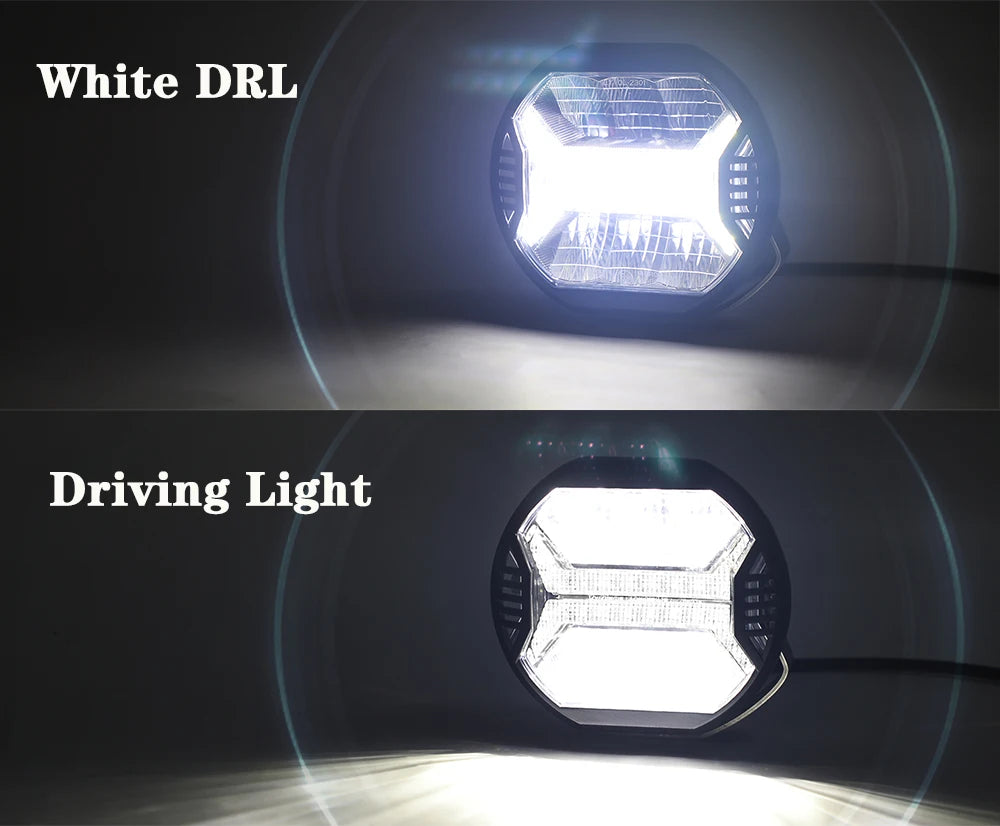 Emark Car LED Work Light bar 12V 24V Amber Drl Spot Light Bar for Truck Off Road 4x4 ATV UTV Boat Auxiliary Light for Motorcycle