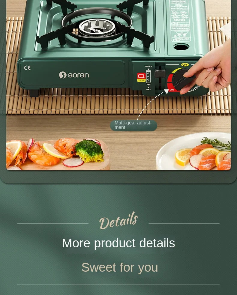 Camping Stove Gas Portable Windbreak Foldable