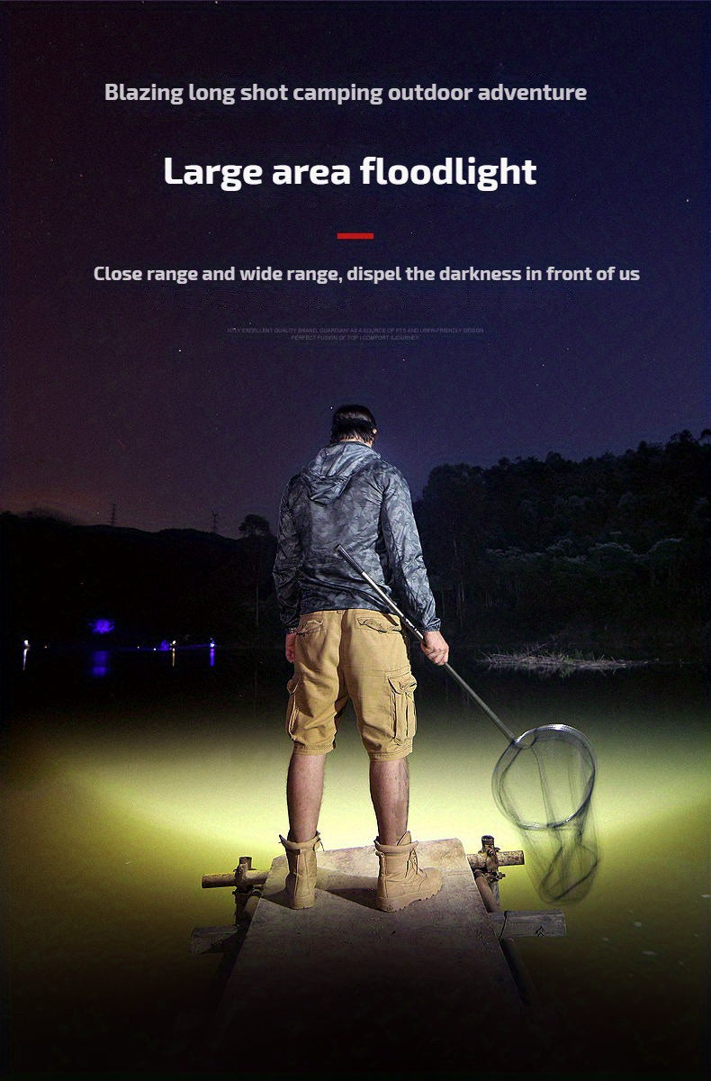 Dericam USB Rechargeable Headlamp Portable 5LED Headlight.