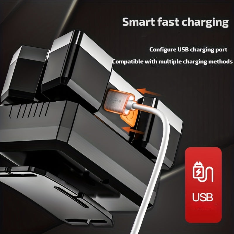 Dericam USB Rechargeable Headlamp Portable 5LED Headlight.